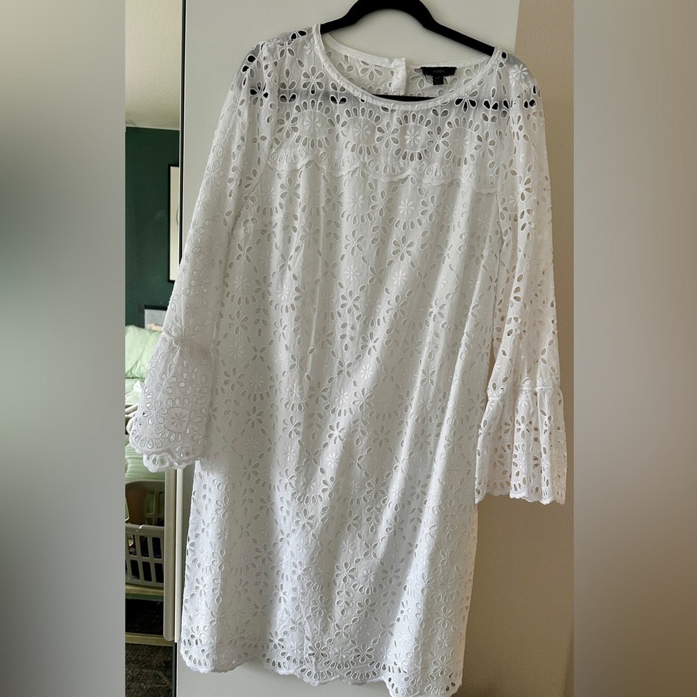 J.Crew embroidered two piece dress